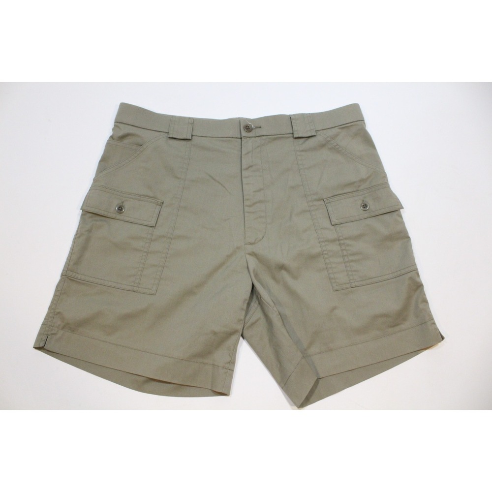 Sportif‎ Stretch Flat Front Shorts Khaki Biege Poly/Cotton/Spandex Men's Size 38